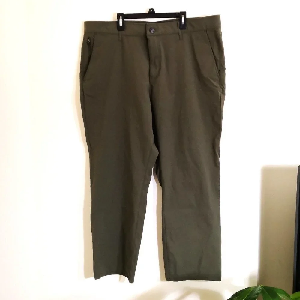 Weatherproof Vintage Men's‎ Performance Weather-Flex Flatfront Pant Jungle Green